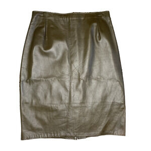 Vintage 80s Firenze Womens Size 12 Waist 28.5" Leather Pencil Skirt Retro USA